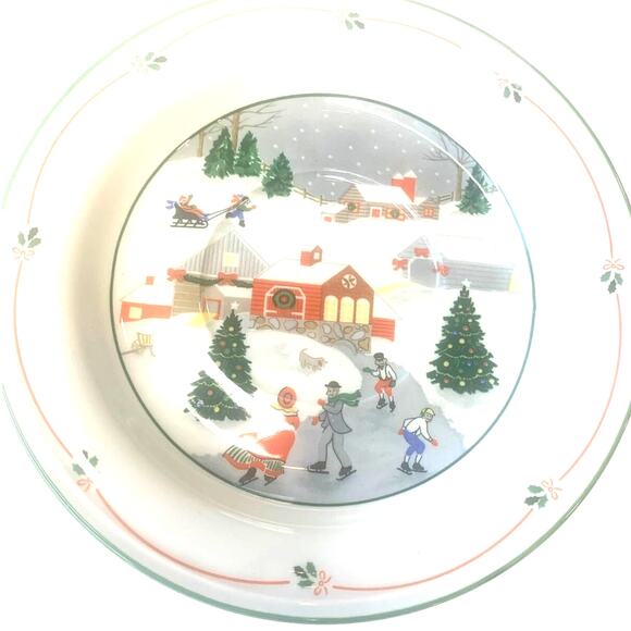 Sango Silent Night 3900 Saucers Dessert Dishes 6.5in 6 pcs  Korea Christmas - Picture 1 of 5